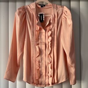 Jones New York Coral Ruffle Blouse